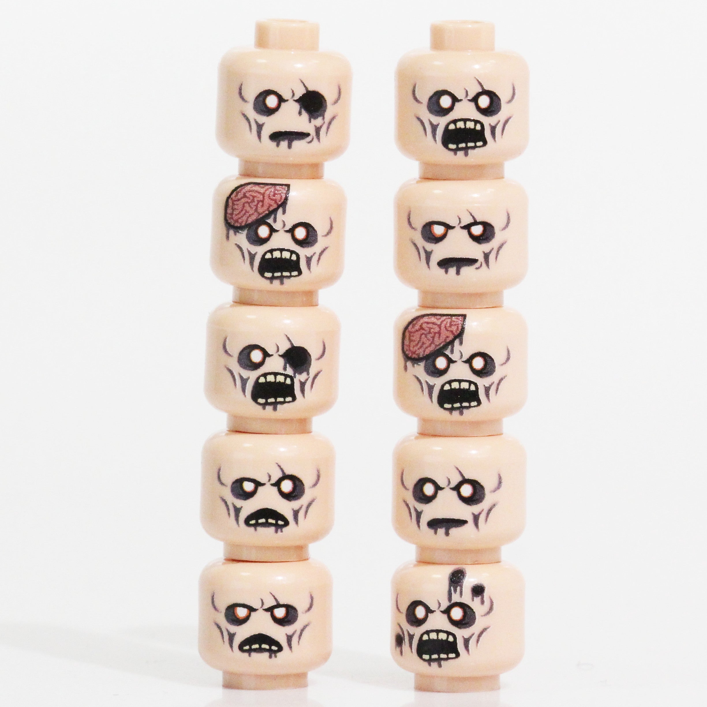 Light Nougat Zombie Head Pack – BrickTactical - Main Image