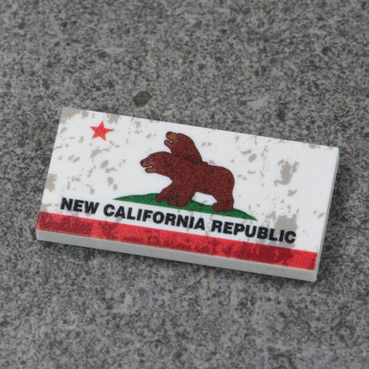 Weathered New California Flag Tile