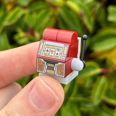 Dark Red Wasteland Slot Machine – custom LEGO-compatible minifigure item by BrickTactical