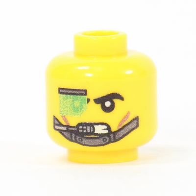 Marine Head #2 (Yellow) – custom LEGO-compatible minifigure item by BrickTactical