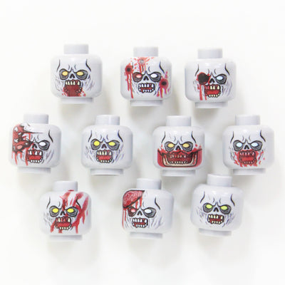Zombie Head Pack V5 – custom LEGO-compatible minifigure item by BrickTactical