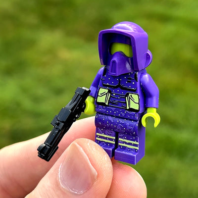 Witch Scout custom LEGO minifigure by BrickTactical, front view with blaster