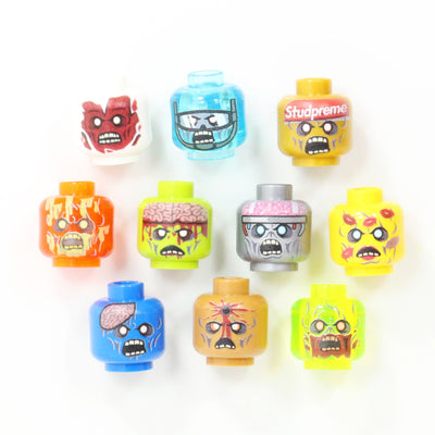 Zombie Color Head Pack – custom LEGO-compatible minifigure item by BrickTactical