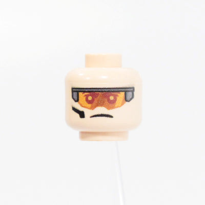 Space Marine Head (Orange) – custom LEGO-compatible minifigure item by BrickTactical