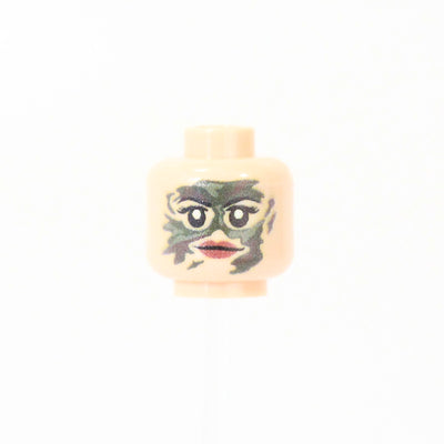 Female Marine Camo Head – custom LEGO-compatible minifigure item by BrickTactical