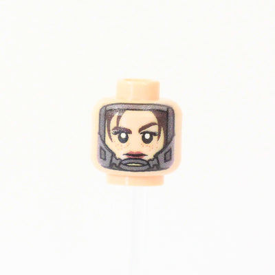 Female Marine Head – custom LEGO-compatible minifigure item by BrickTactical