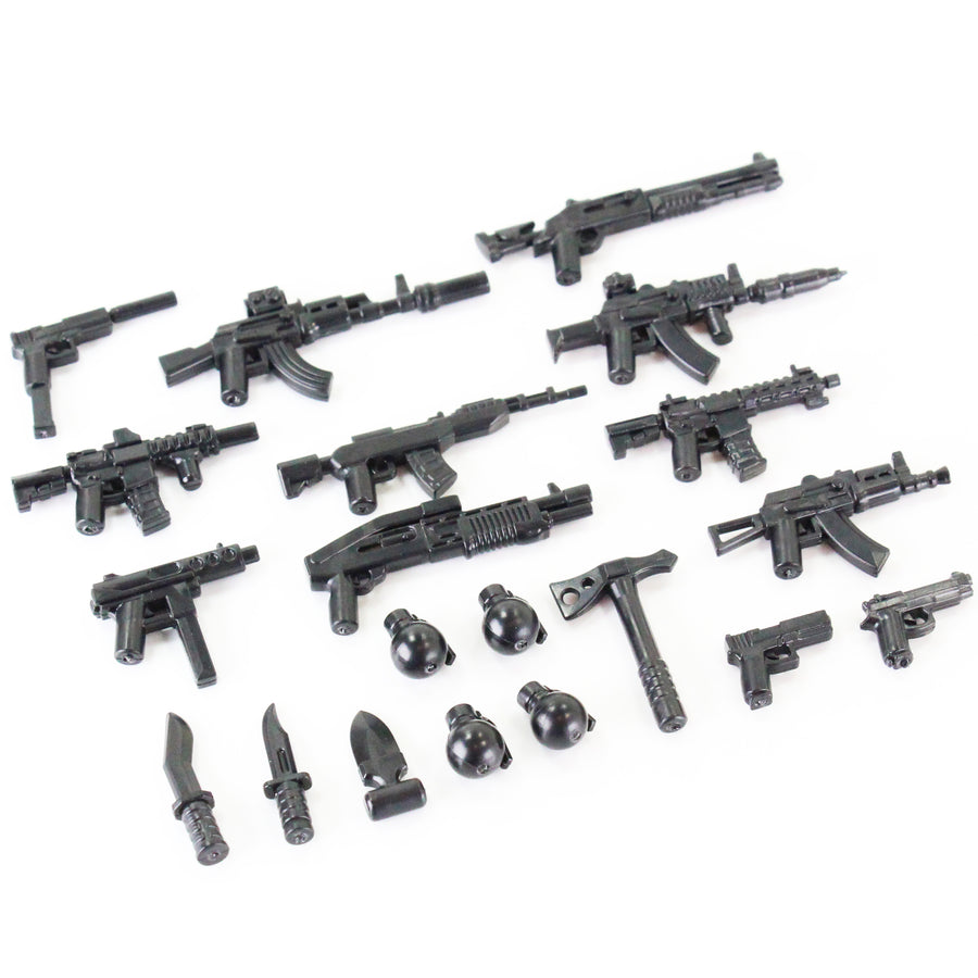Small Arms Weapon Pack (x20 Weapons) – custom LEGO-compatible minifigure item by BrickTactical, alternate view