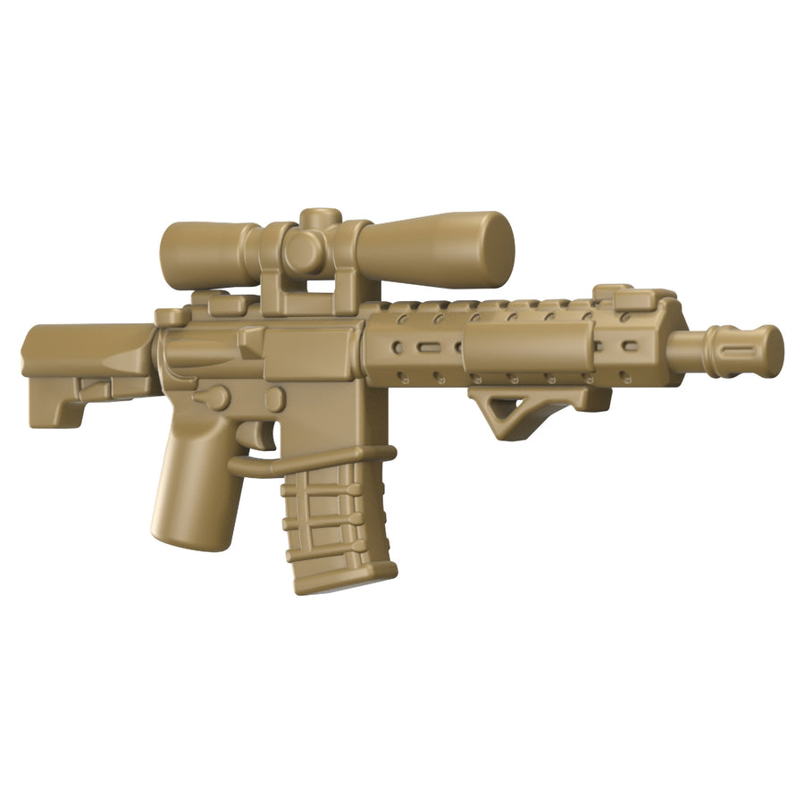 Scoped MK18 Rifle – custom LEGO-compatible minifigure item by BrickTactical, alternate view