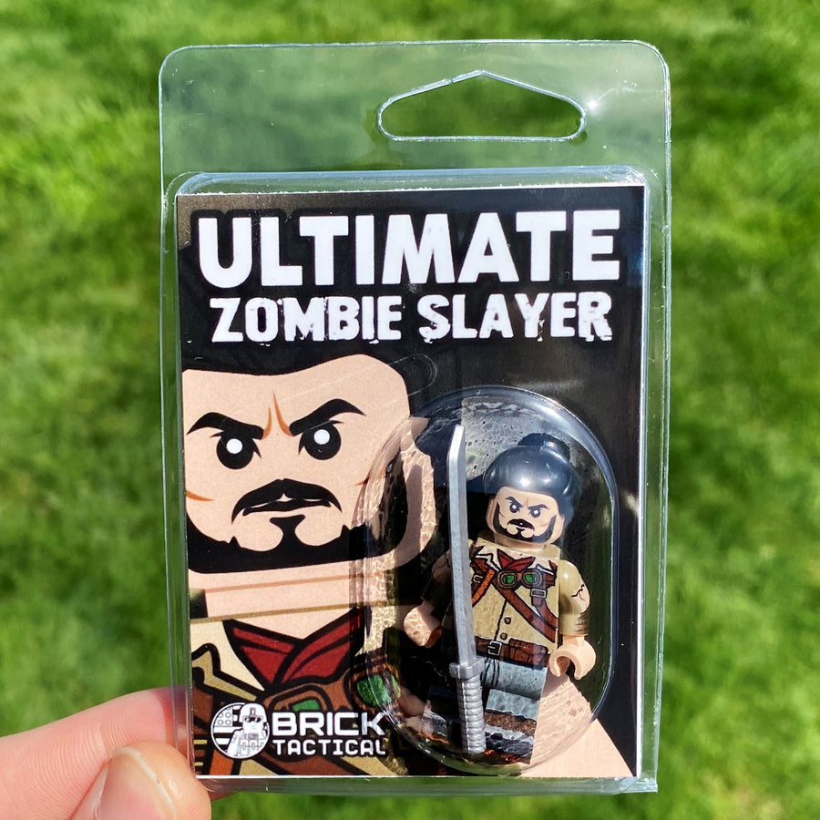 Ultimate Zombie Slayer – custom LEGO-compatible minifigure item by BrickTactical, alternate view