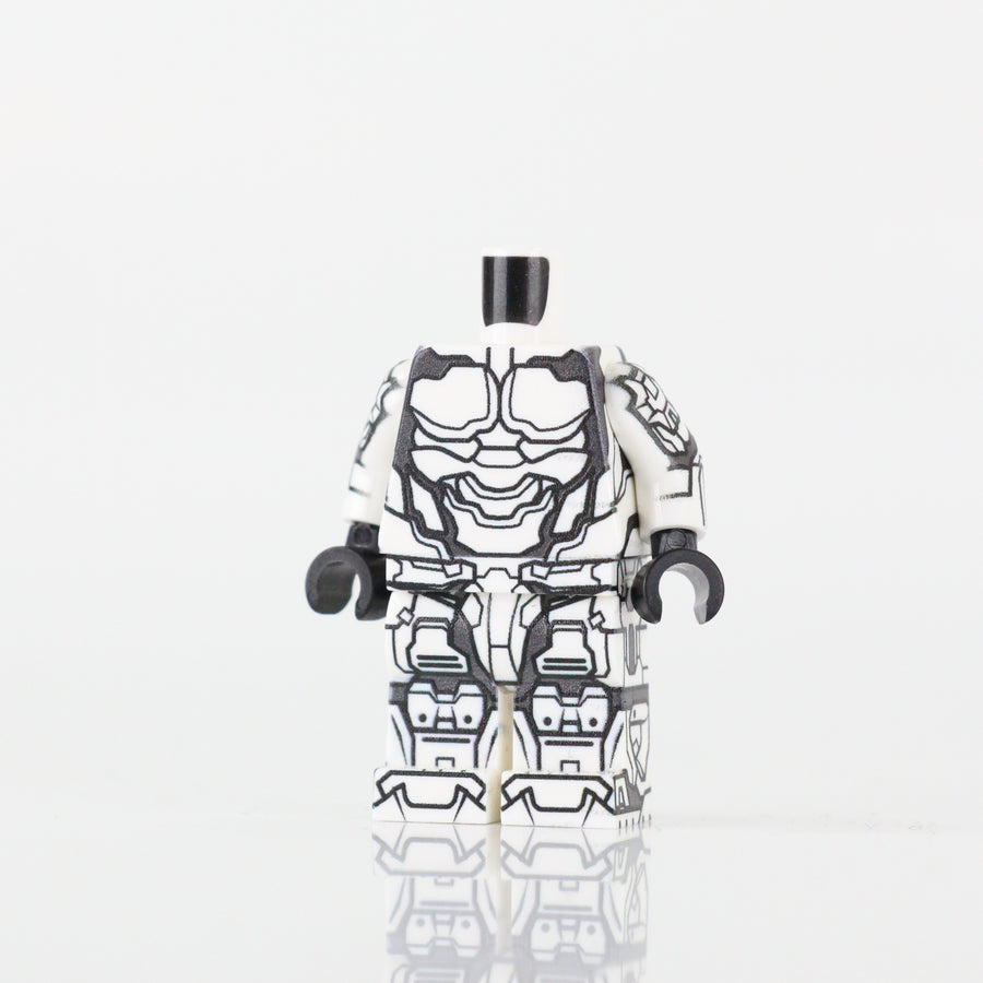BrickTactical Custom LEGO Minifigure Armor Body Suit White