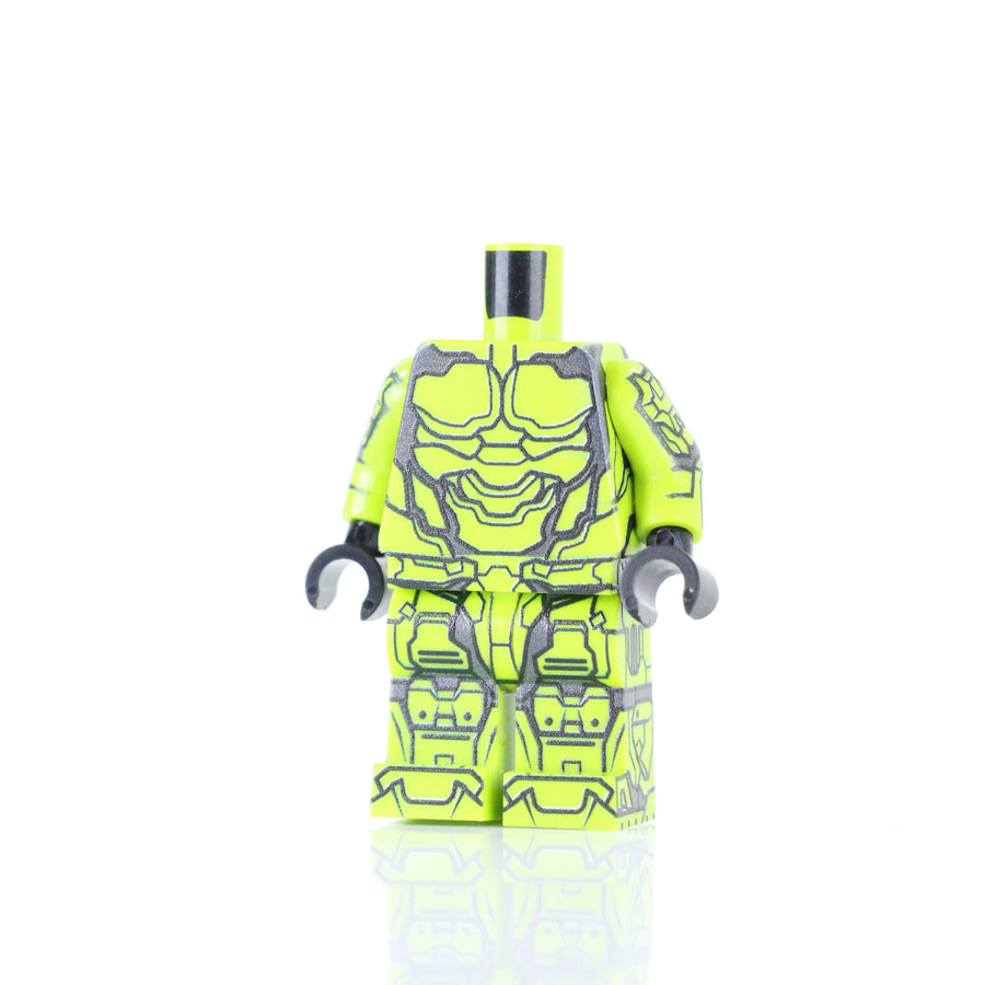 BrickTactical Custom LEGO Minifigure Armor Body Suit Lime Green