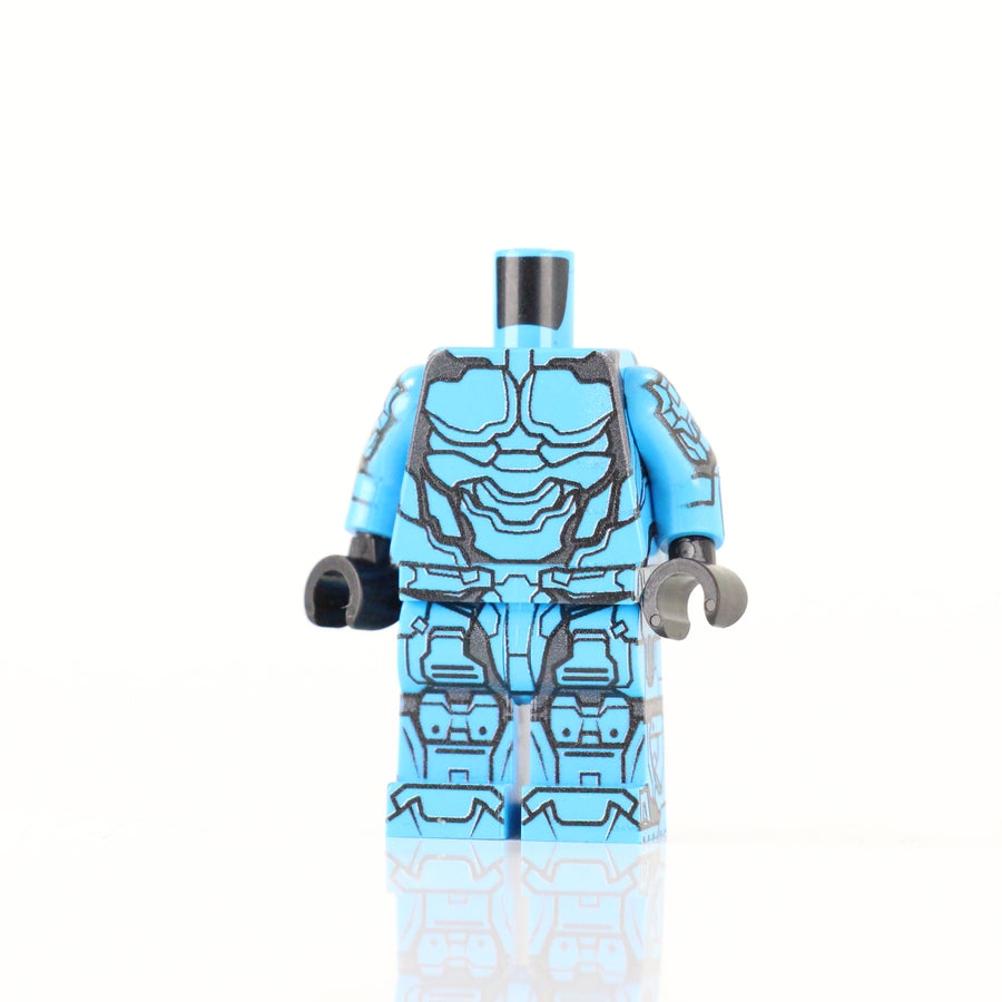 BrickTactical Custom LEGO Minifigure Armor Body Suit Medium Azure