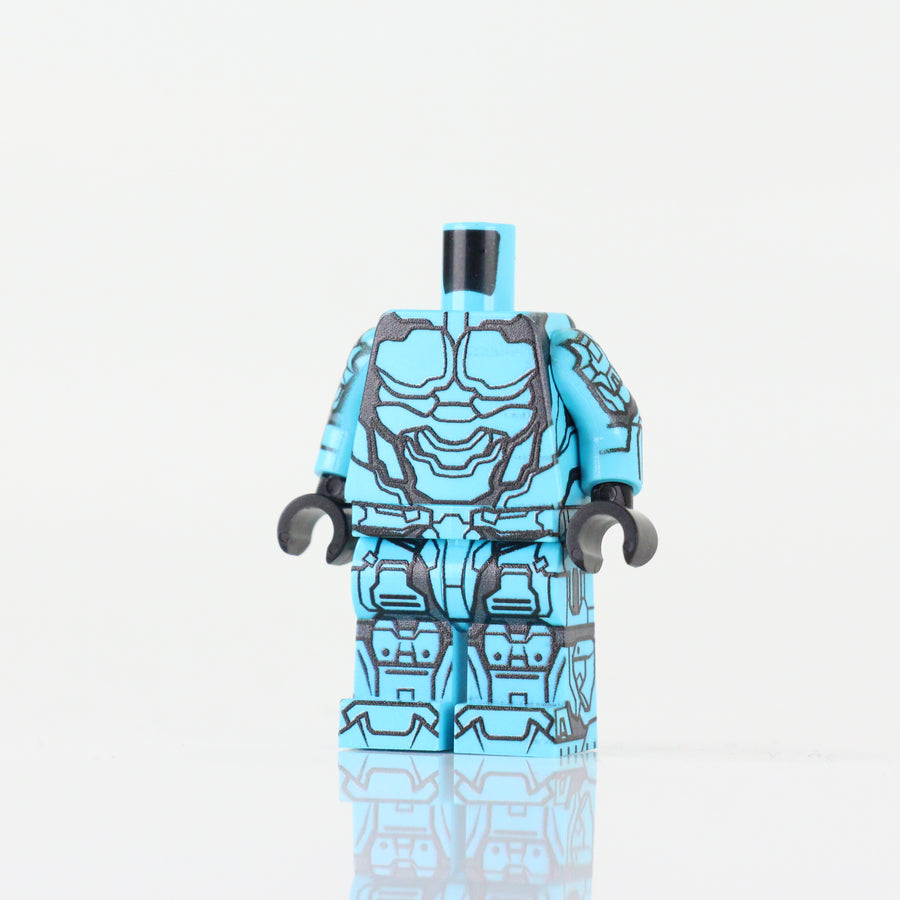 BrickTactical Custom LEGO Minifigure Armor Body Suit Dark Azure