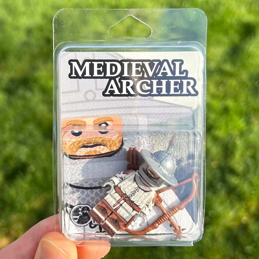 Medieval Archer – custom LEGO-compatible minifigure item by BrickTactical, alternate view