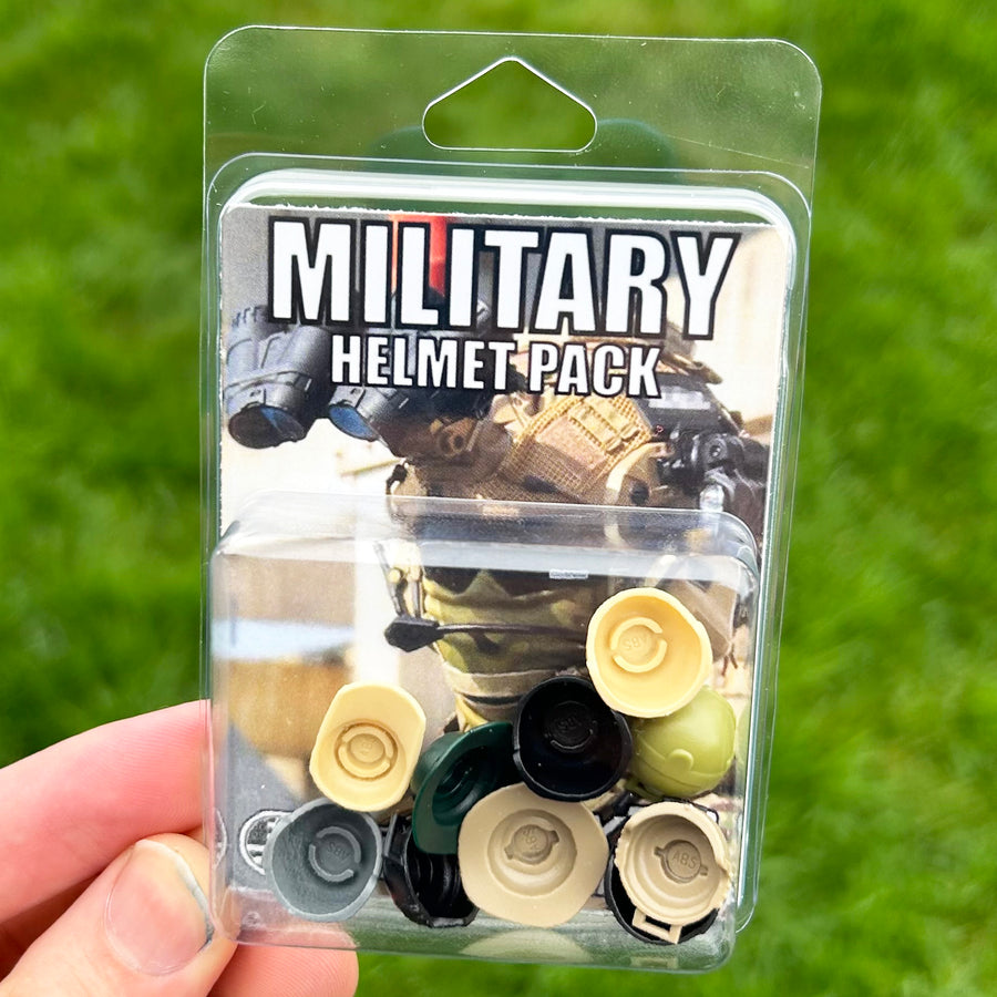 Military Helmet Pack – custom LEGO-compatible minifigure item by BrickTactical