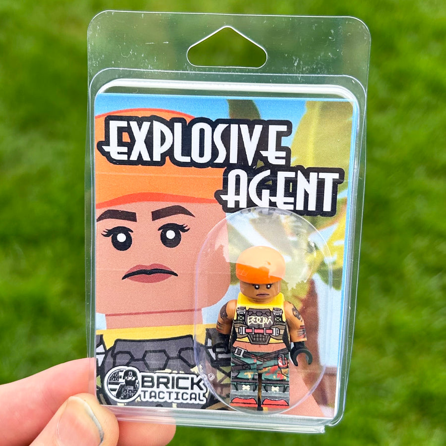 Explosive Agent – custom LEGO-compatible minifigure item by BrickTactical, alternate view