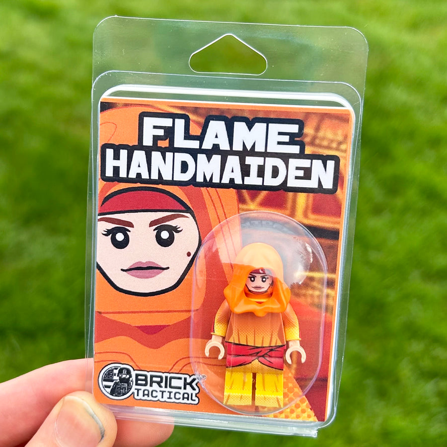Flame Handmaiden – custom LEGO-compatible minifigure item by BrickTactical, alternate view
