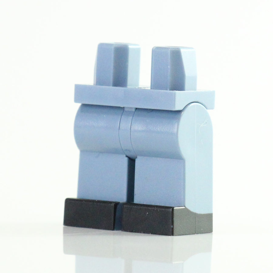 BrickTactical Custom Printed LEGO Black Boot Legs Sand Blue