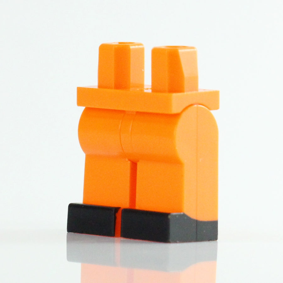 BrickTactical Custom Printed LEGO Black Boot Legs Orange