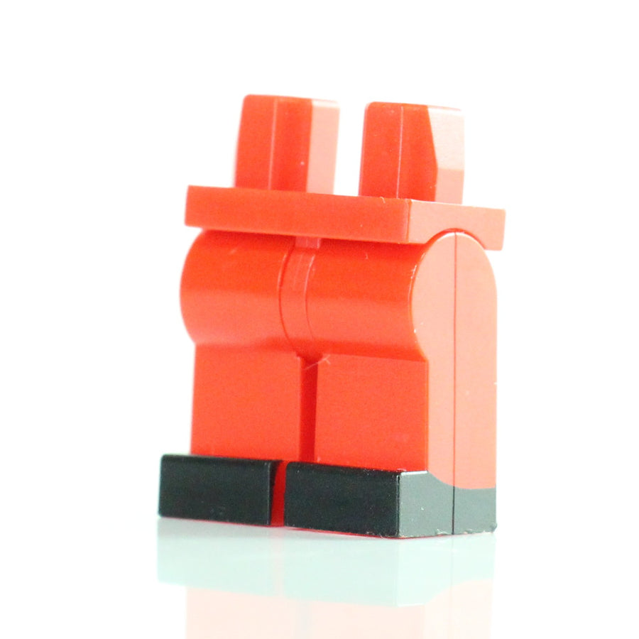 BrickTactical Custom Printed LEGO Black Boot Legs Red