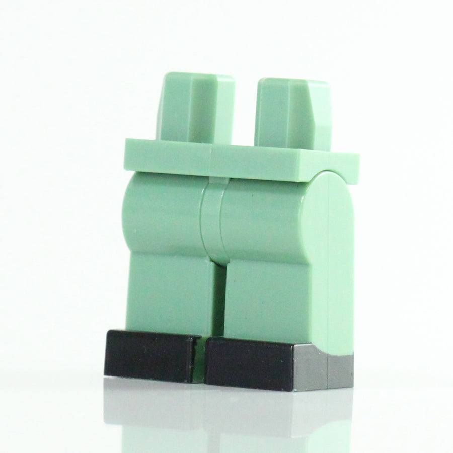BrickTactical Custom Printed LEGO Black Boot Legs Sand Green