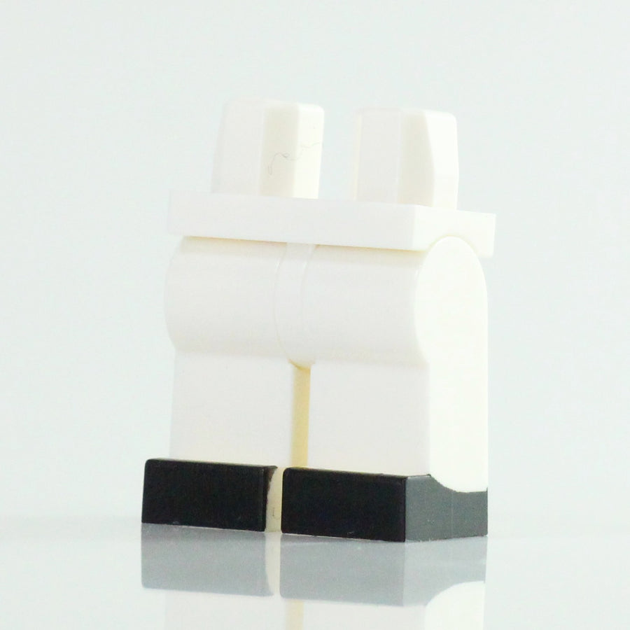 BrickTactical Custom Printed LEGO Black Boot Legs White