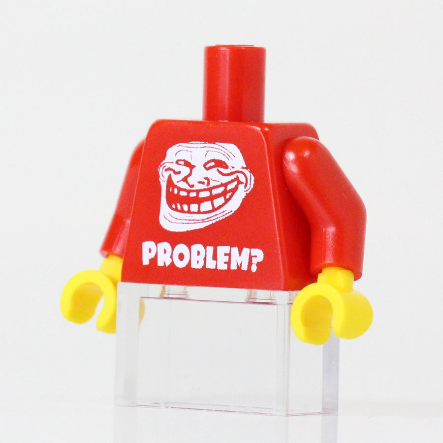 Troll Face Torso – custom LEGO-compatible minifigure item by BrickTactical, alternate view