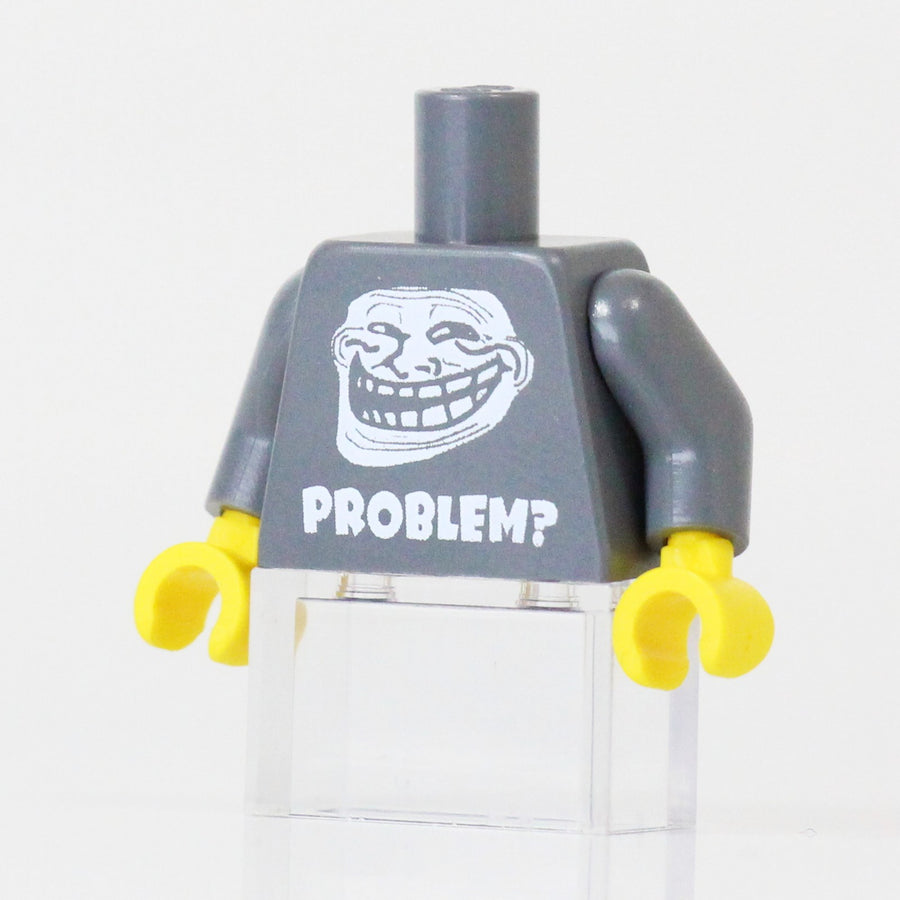 Troll Face Torso – custom LEGO-compatible minifigure item by BrickTactical, alternate view
