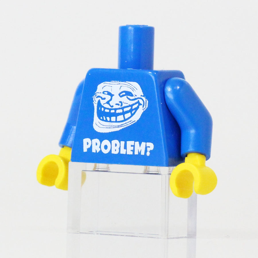 Troll Face Torso – custom LEGO-compatible minifigure item by BrickTactical, alternate view