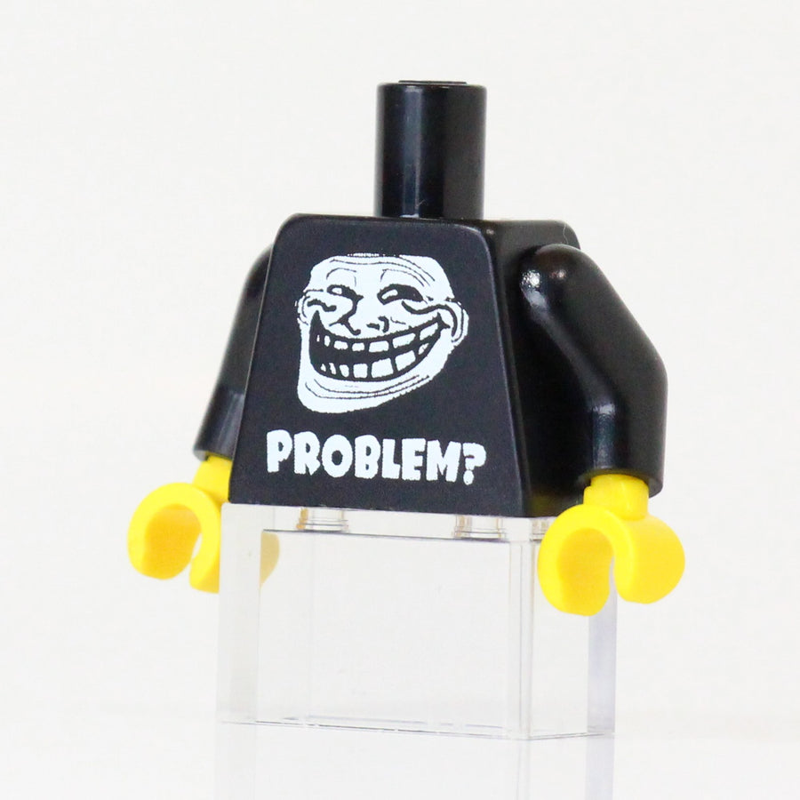 Troll Face Torso – custom LEGO-compatible minifigure item by BrickTactical, alternate view