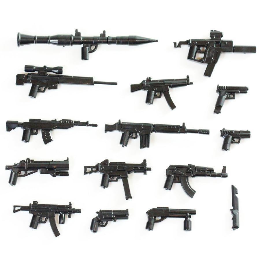 Modern Combat Weapon Pack – custom LEGO-compatible minifigure item by BrickTactical