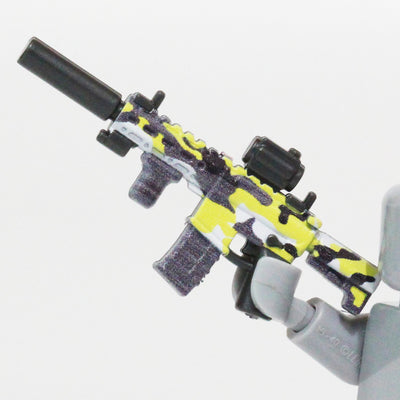 Yellow Camo Printed SBR Rifle – custom LEGO-compatible minifigure item by BrickTactical