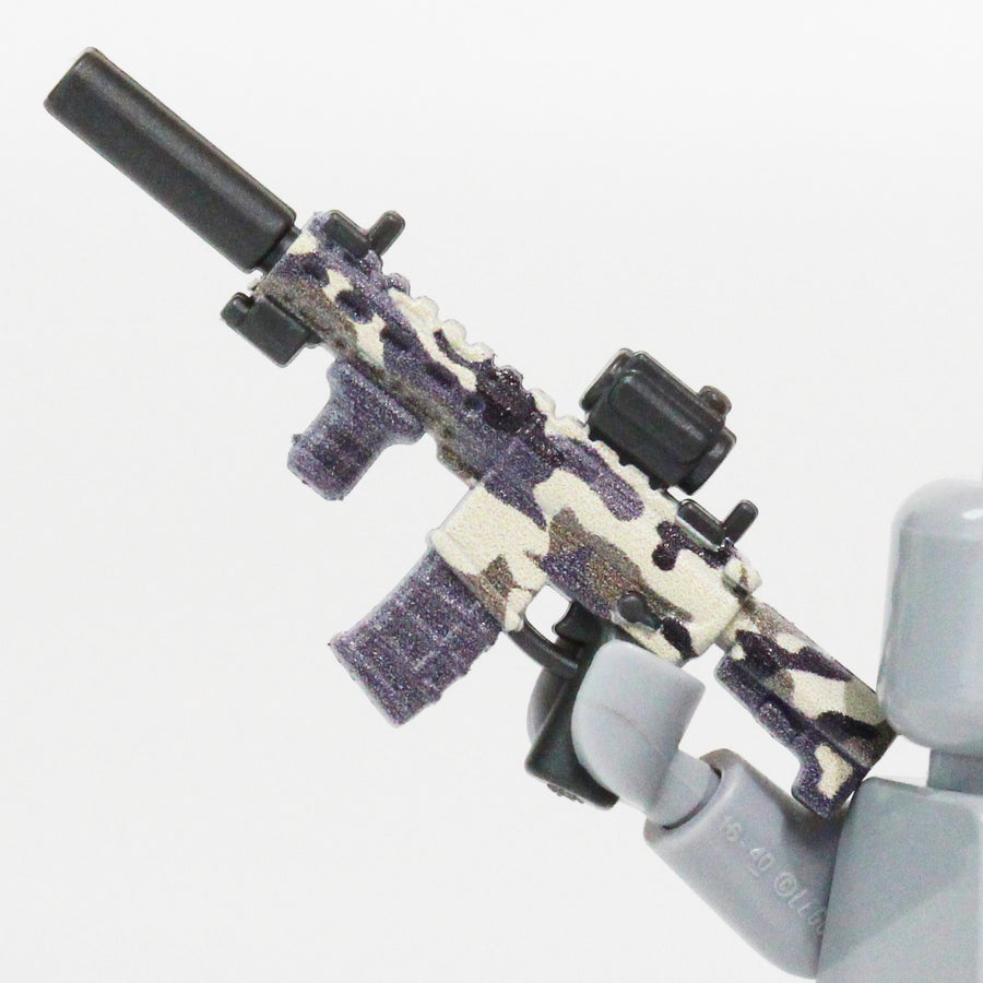 Desert Camo Printed SBR Rifle – custom LEGO-compatible minifigure item by BrickTactical