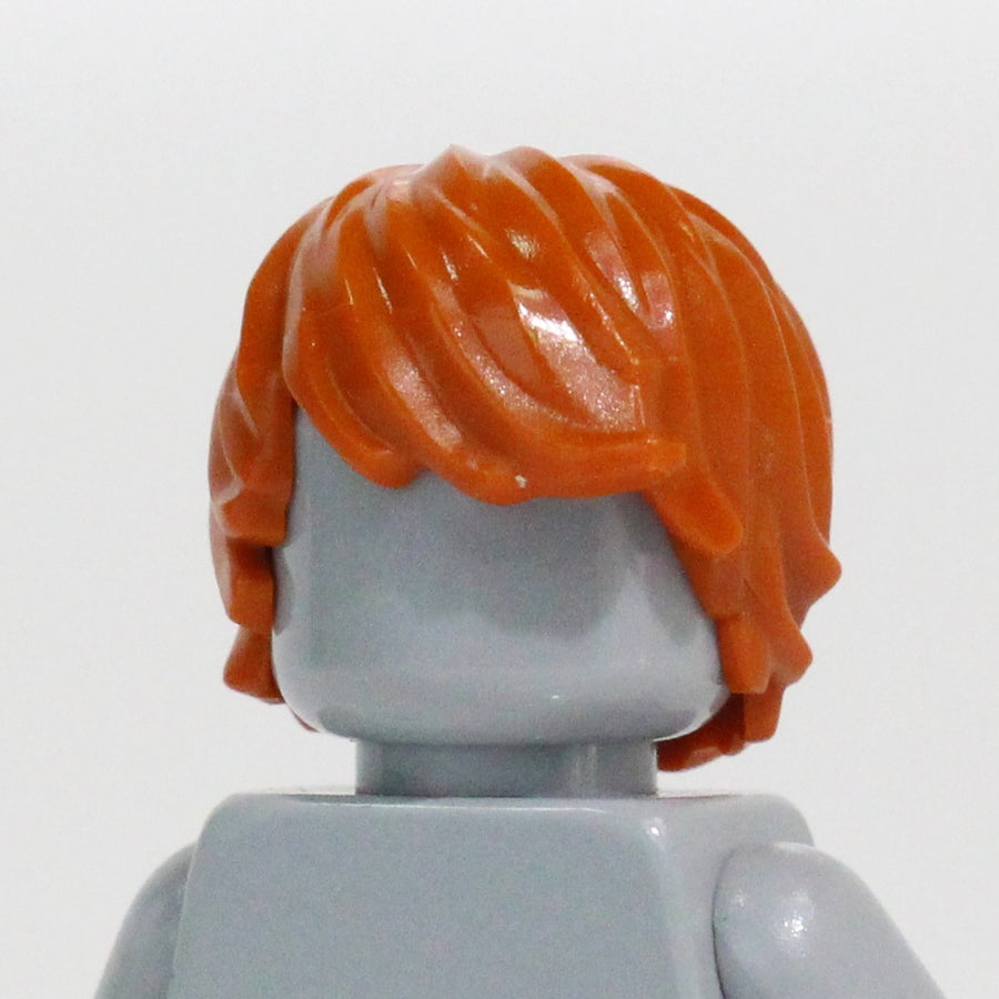 Long Hair (Dark Orange) – custom LEGO-compatible minifigure item by BrickTactical
