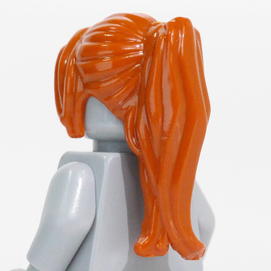 Female Hair #2 (Dark Orange) – custom LEGO-compatible minifigure item by BrickTactical, alternate view