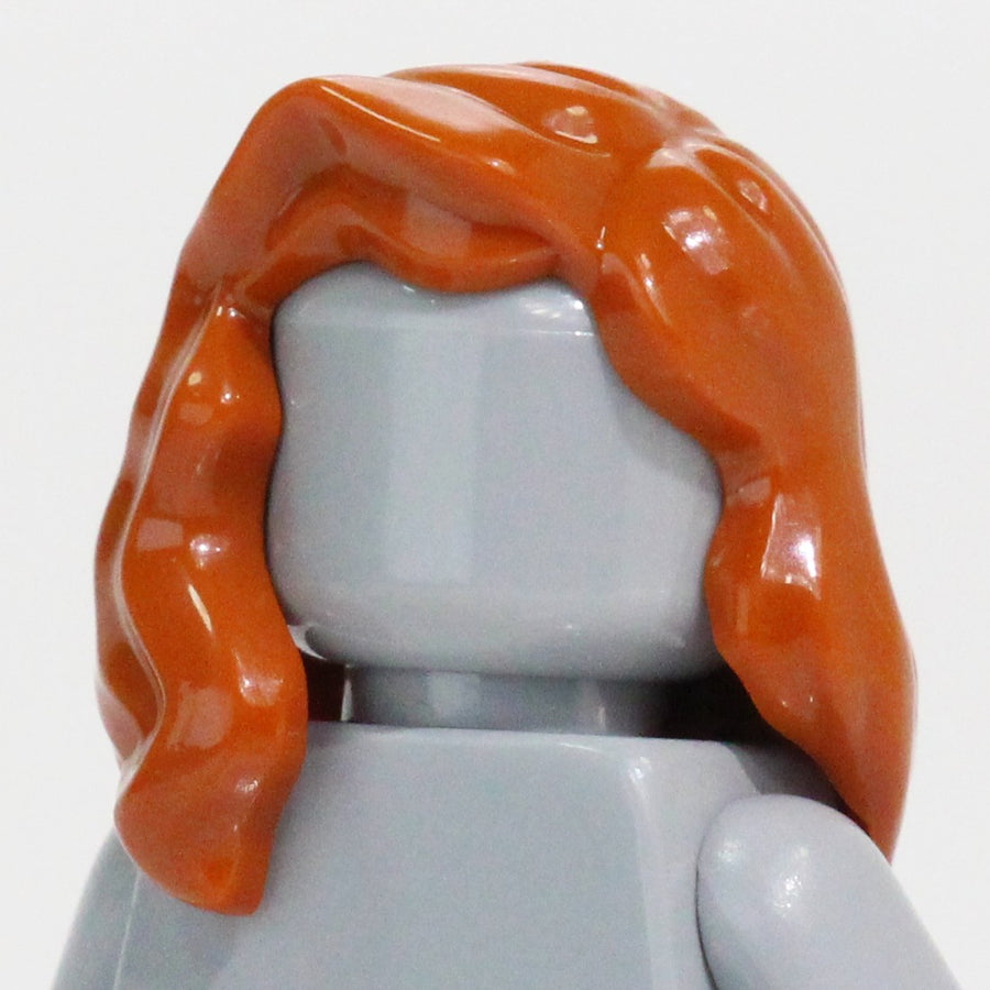 Female Hair (Dark Orange) – custom LEGO-compatible minifigure item by BrickTactical