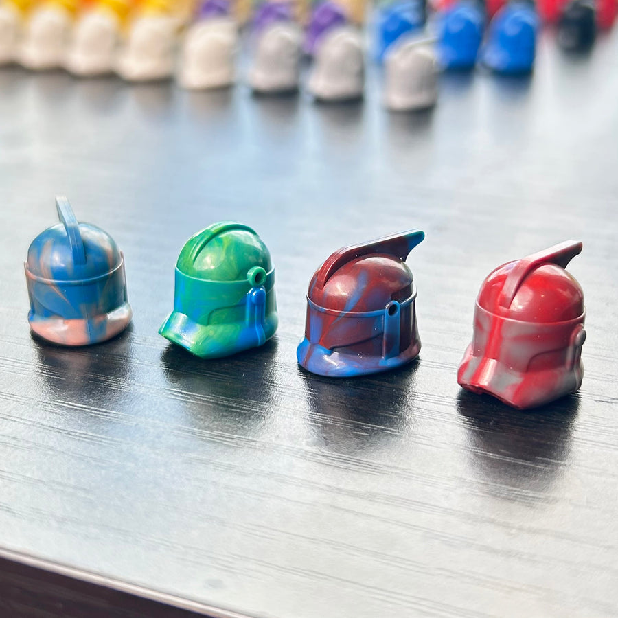 Random Color Helmet Pack (x10 Pack) – custom LEGO-compatible minifigure item by BrickTactical