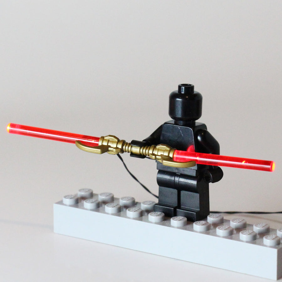 Light-Up Curved Assassin Hilt (Gold) – custom LEGO-compatible minifigure item by BrickTactical
