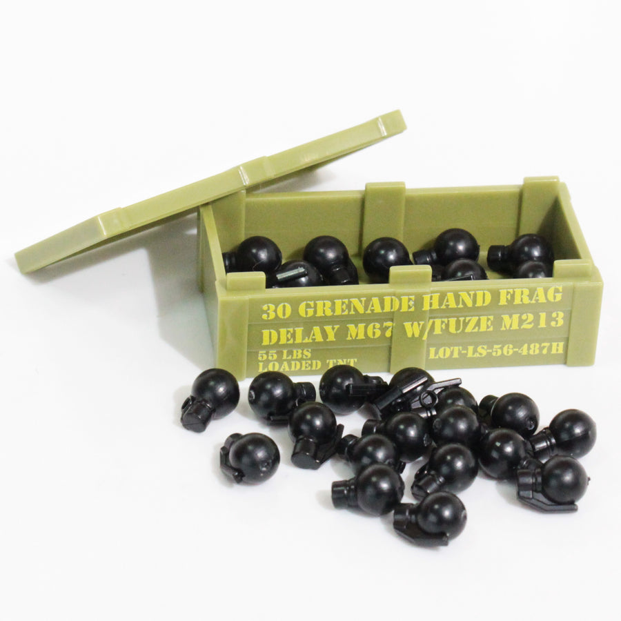 M67 Frag Grenade Crate – custom LEGO-compatible minifigure item by BrickTactical