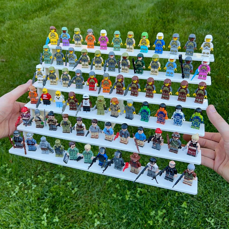 Minifigure Display Stand – custom LEGO-compatible minifigure item by BrickTactical, alternate view