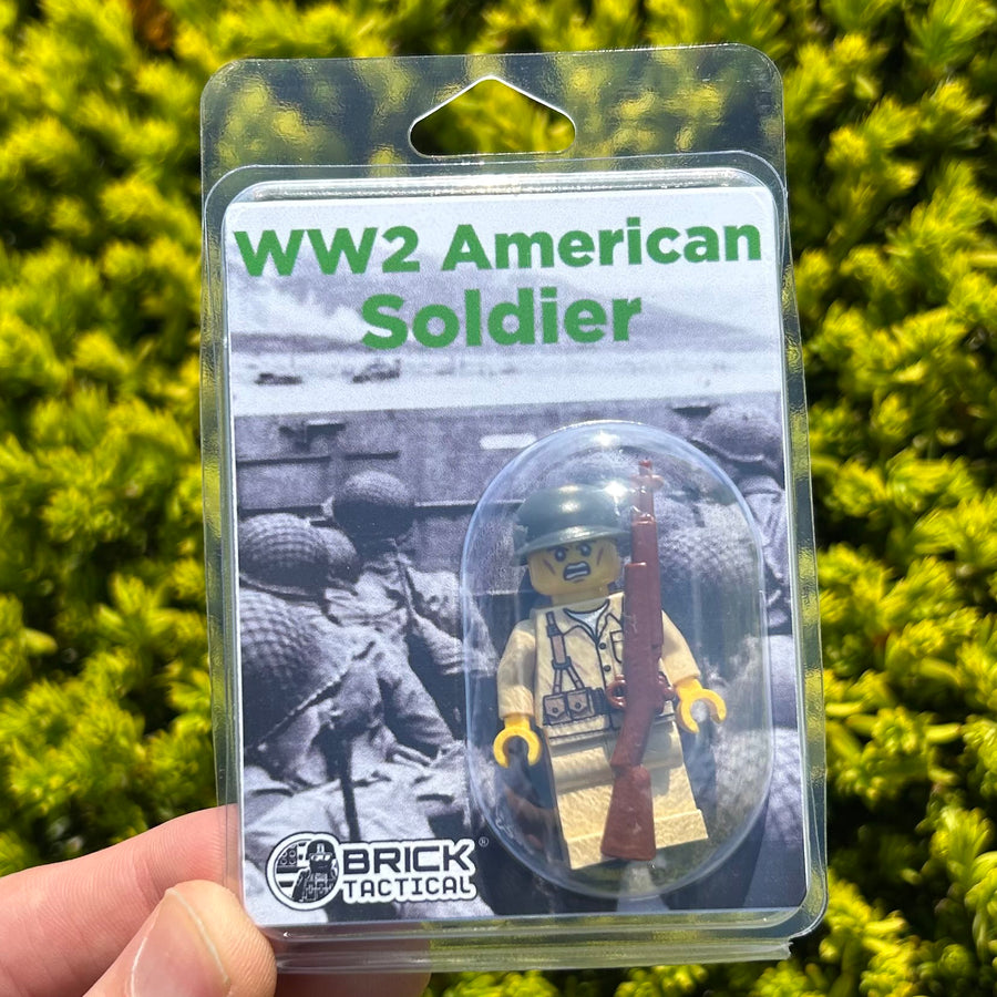 WW2 American Soldier – custom LEGO-compatible minifigure item by BrickTactical, alternate view