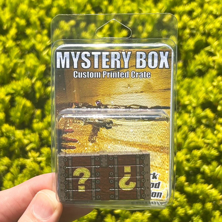 Mystery Crate (Dark Wood) – custom LEGO-compatible minifigure item by BrickTactical, alternate view