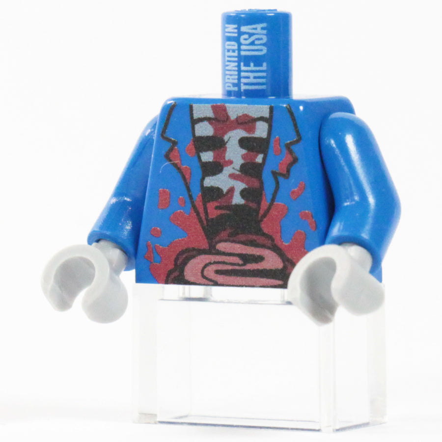 Zombie Torso - Blue – custom LEGO-compatible minifigure item by BrickTactical