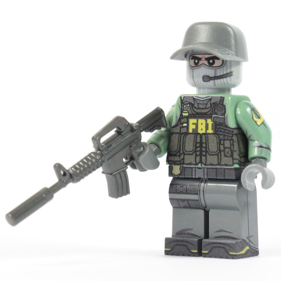 FBI Counter Operative – custom LEGO-compatible minifigure item by BrickTactical