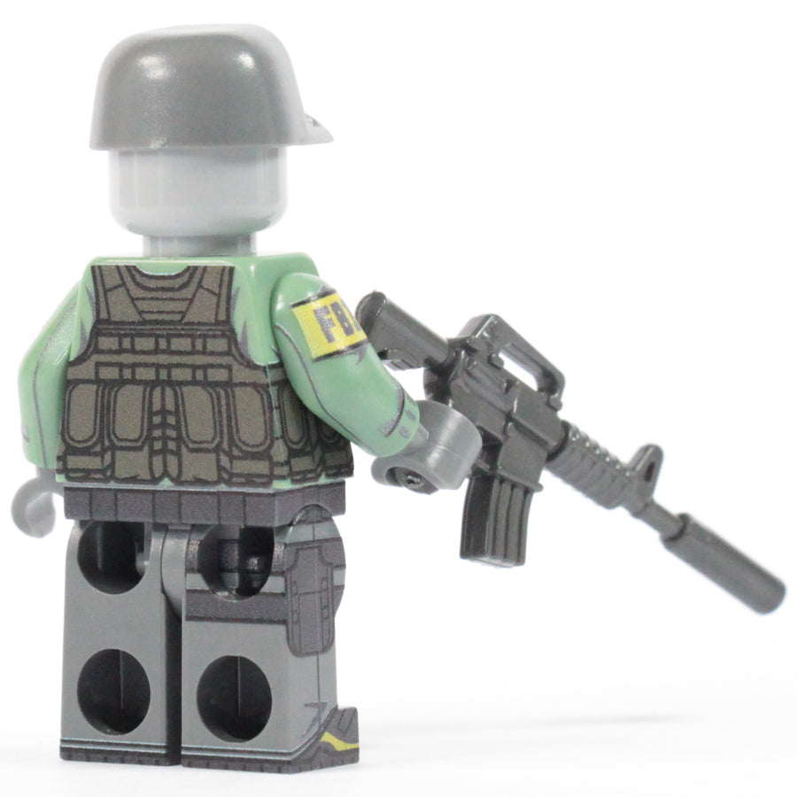 FBI Counter Operative – custom LEGO-compatible minifigure item by BrickTactical, alternate view