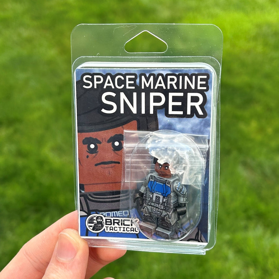 Space Marine Sniper – custom LEGO-compatible minifigure item by BrickTactical, alternate view