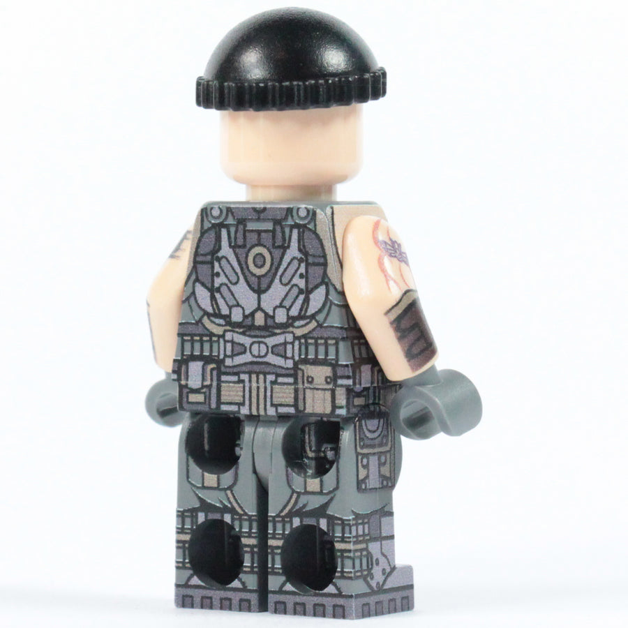 Locust Slayer – custom LEGO-compatible minifigure item by BrickTactical, alternate view