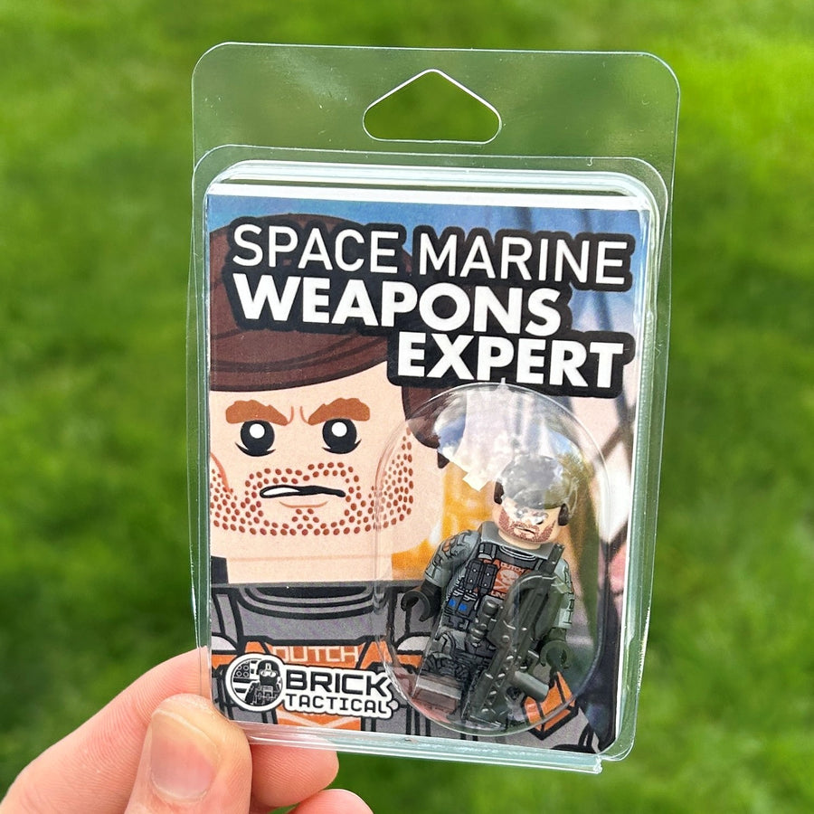 Space Marine Weapons Expert – custom LEGO-compatible minifigure item by BrickTactical, alternate view