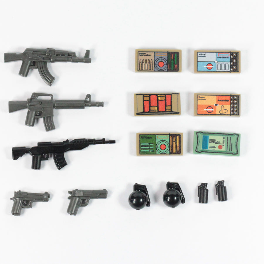 Unknown Weapon Pack – custom LEGO-compatible minifigure item by BrickTactical