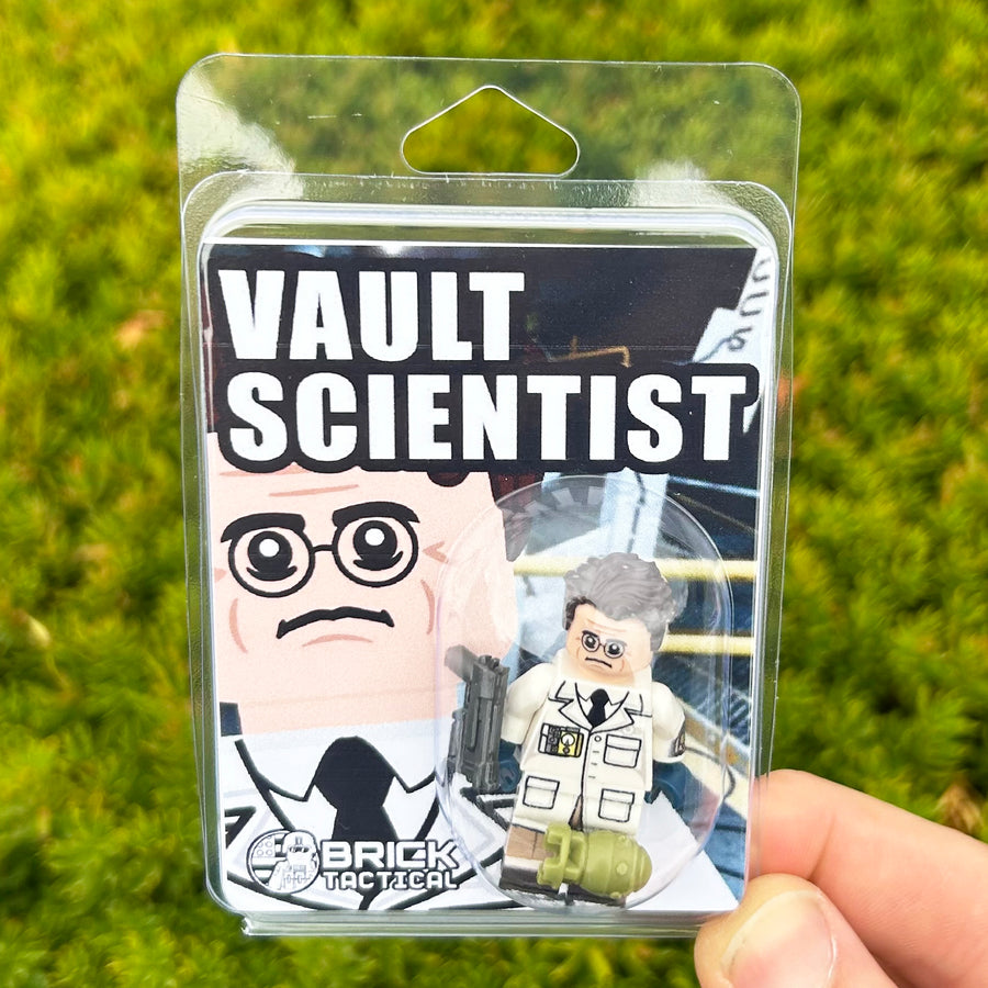 Vault Scientist – custom LEGO-compatible minifigure item by BrickTactical, alternate view